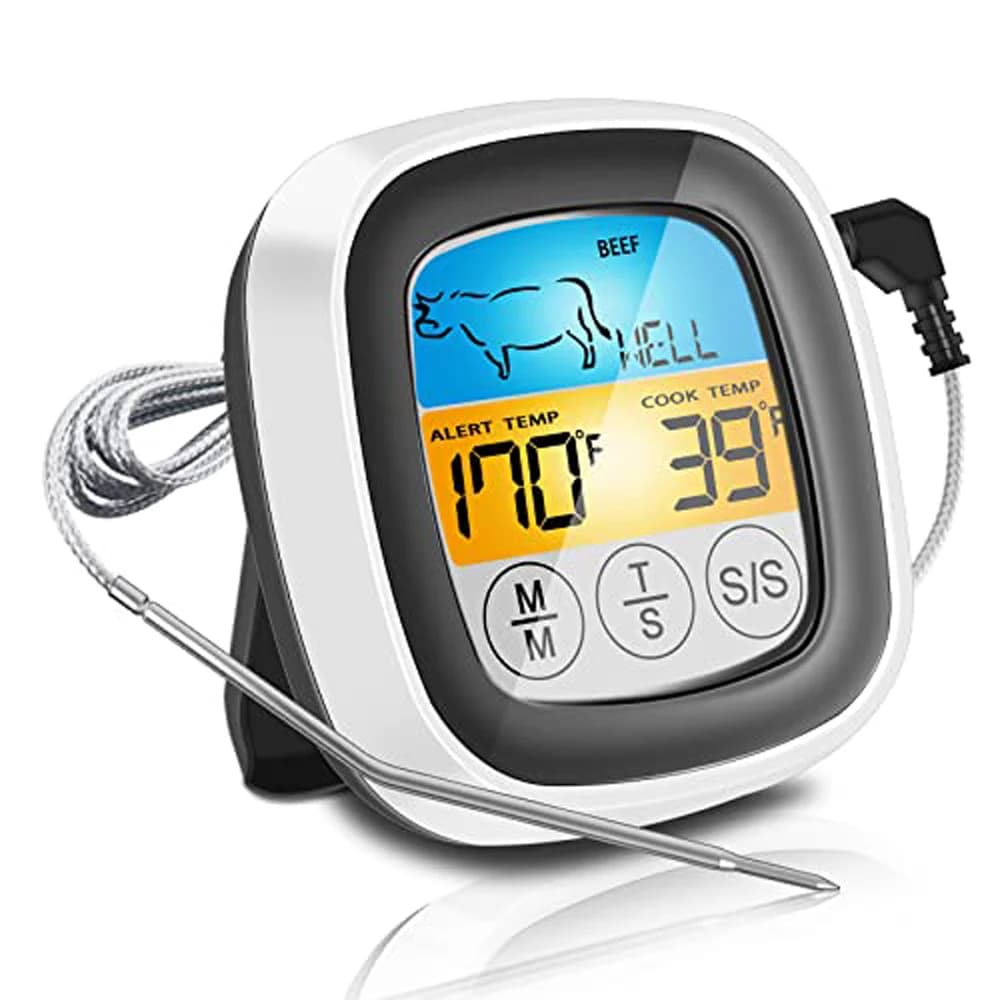 Termometro da cucina digitale Misuratore di calore per temperatura del forno Termometri per carne in acciaio inossidabile Sonda sensore per pentole Griglia per barbecue