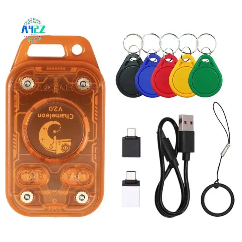 A42Z-Chameleon V2.0 RFID Smart Chip Duplicatore Camaleonte Ultra Lettore Emulatore 125K 13.56Mhz NFC Card Decode + 5XUID Portachiavi
