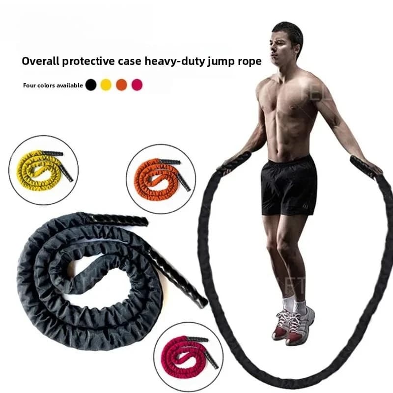 Thick Weighted Jump Rope for Strength Combat Training Arm Workout Portable Body Building Fat Burning Fitness Exercise Equipment