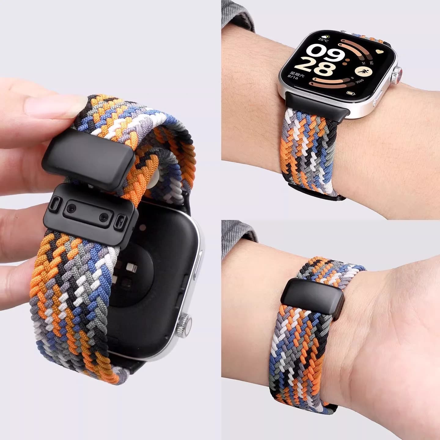 Sport Braided Strap for Redmi Watch 6 6 Active 5 4 Smartwatch Adjustable Magnetic Bracelet Correa Xiaomi Mi Band 10 pro/9 8 Pro