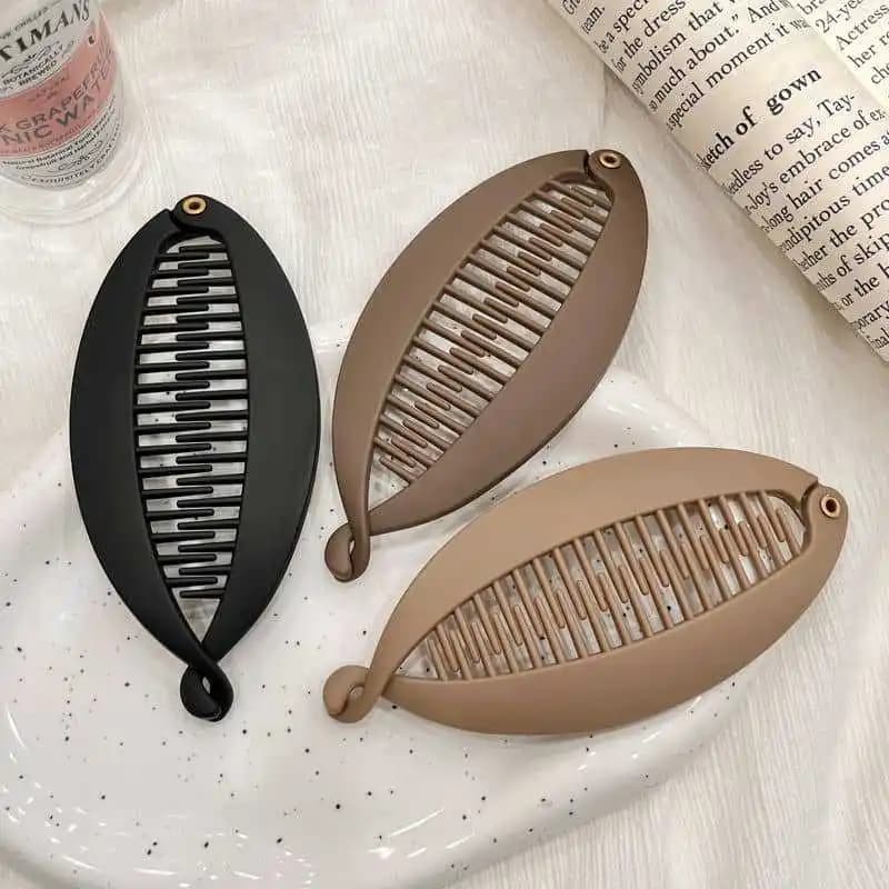 Nuova Molletta per Capelli a Coda di Cavallo Verticale per Donna, Clip Antiscivolo a Torsione per Capelli Fini