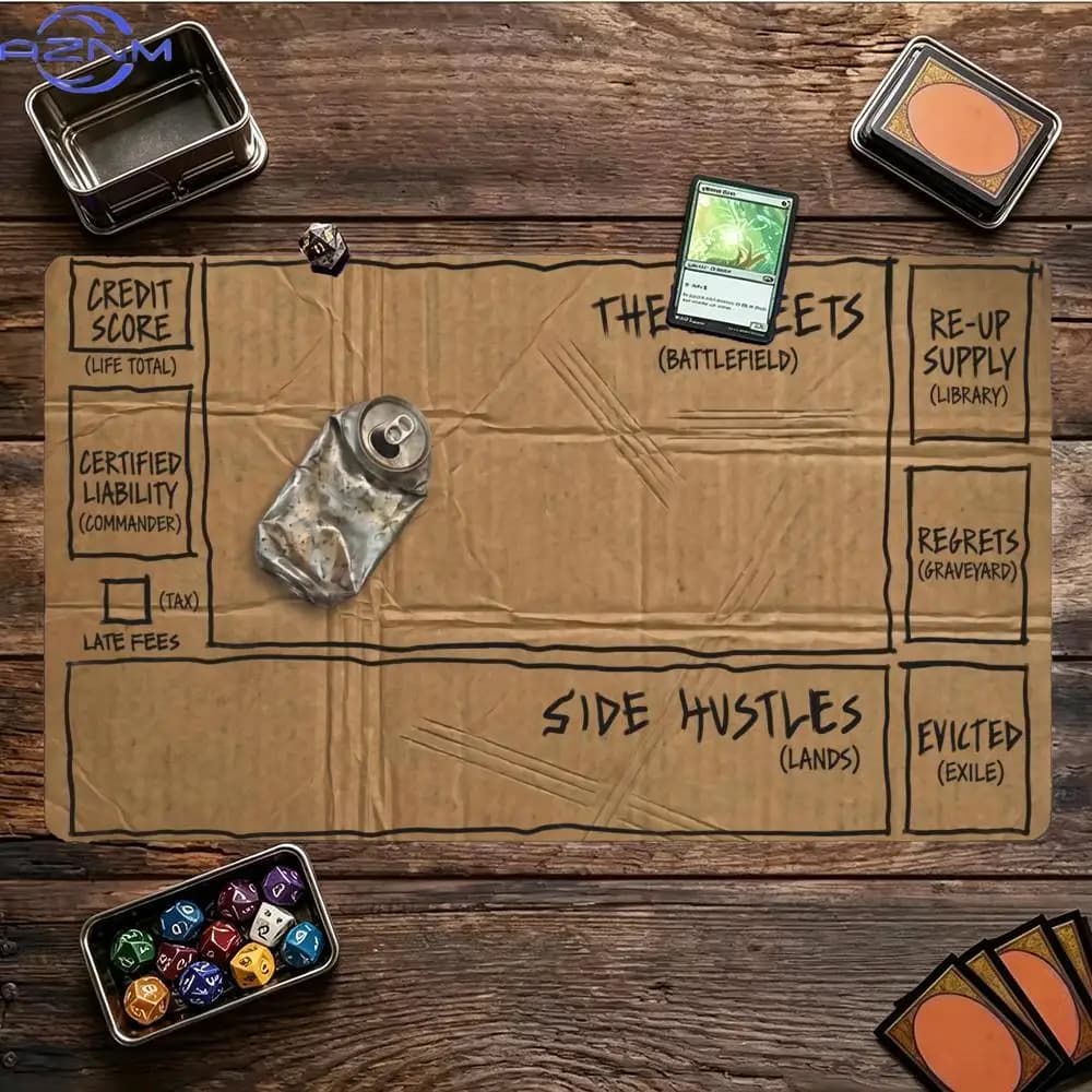 Funny Street Card Zones Playmat Gaming Mouse Pad Playmat MTG TCG Office Desk Mat for Work Game PC Laptop Rug MousePad