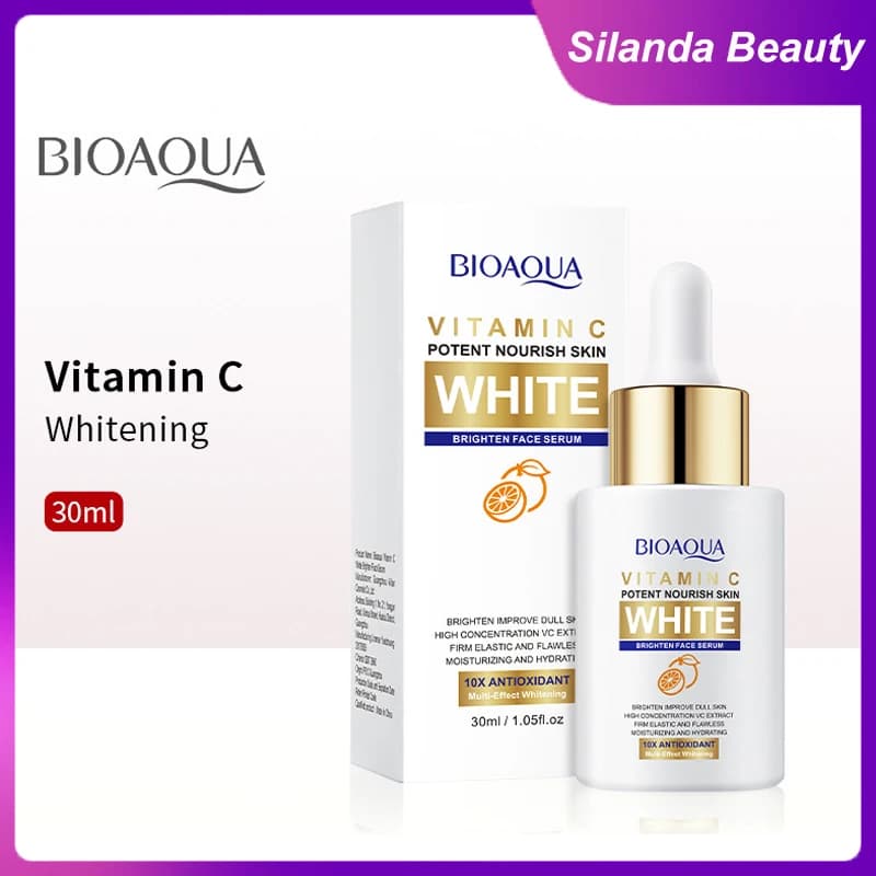 Silanda Beauty Organic Serum To Vitamin C 30ml Korean Skin Care Whitening Face Essence Anti Oxidant Acne Scratching Siero Viso