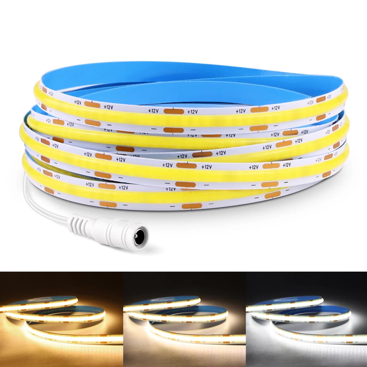 DC 5V 12V 24V Ad Alta Luminosità 5M 10M FOB COB HA CONDOTTO LA Luce di Striscia Camera Da Letto Barra Flessibile Nastro Al Neon Lineare Dimmable nastro Room Decor