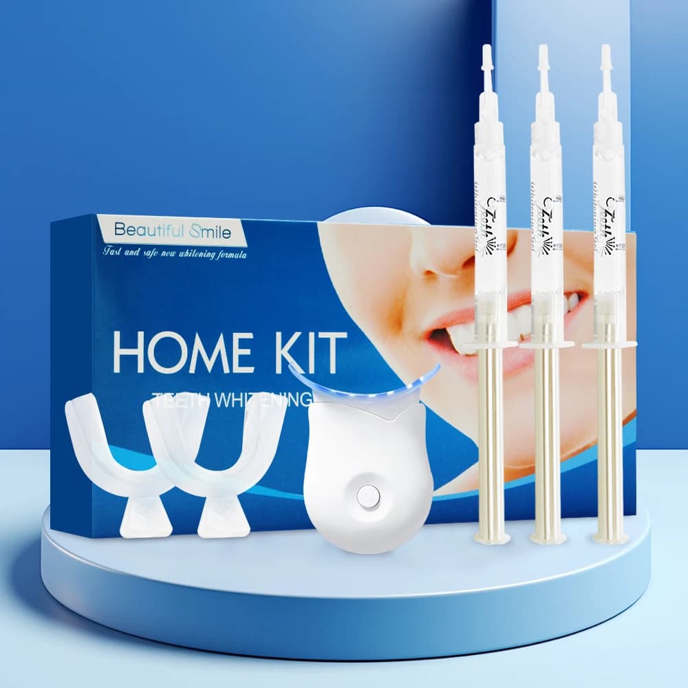 Teeth whitening kit for home use Teeth whitening gel with blue LED light mouth tray whitening for teeth Zahnbleaching