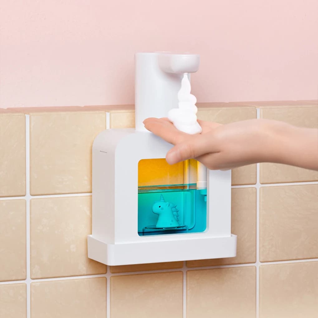 Dispenser di sapone liquido da parete, facile da pulire, accessori funzionali salvaspazio, sapone automatico