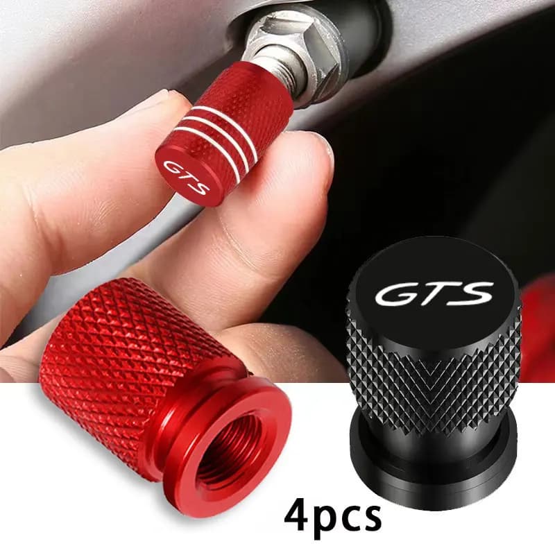 4 pcs Auto Wheel Valve Rubber Roller Coats Airdust Covers Waterproof For Porsche GTS Cayenne Cayman Panamera Macan 911 718 928 901