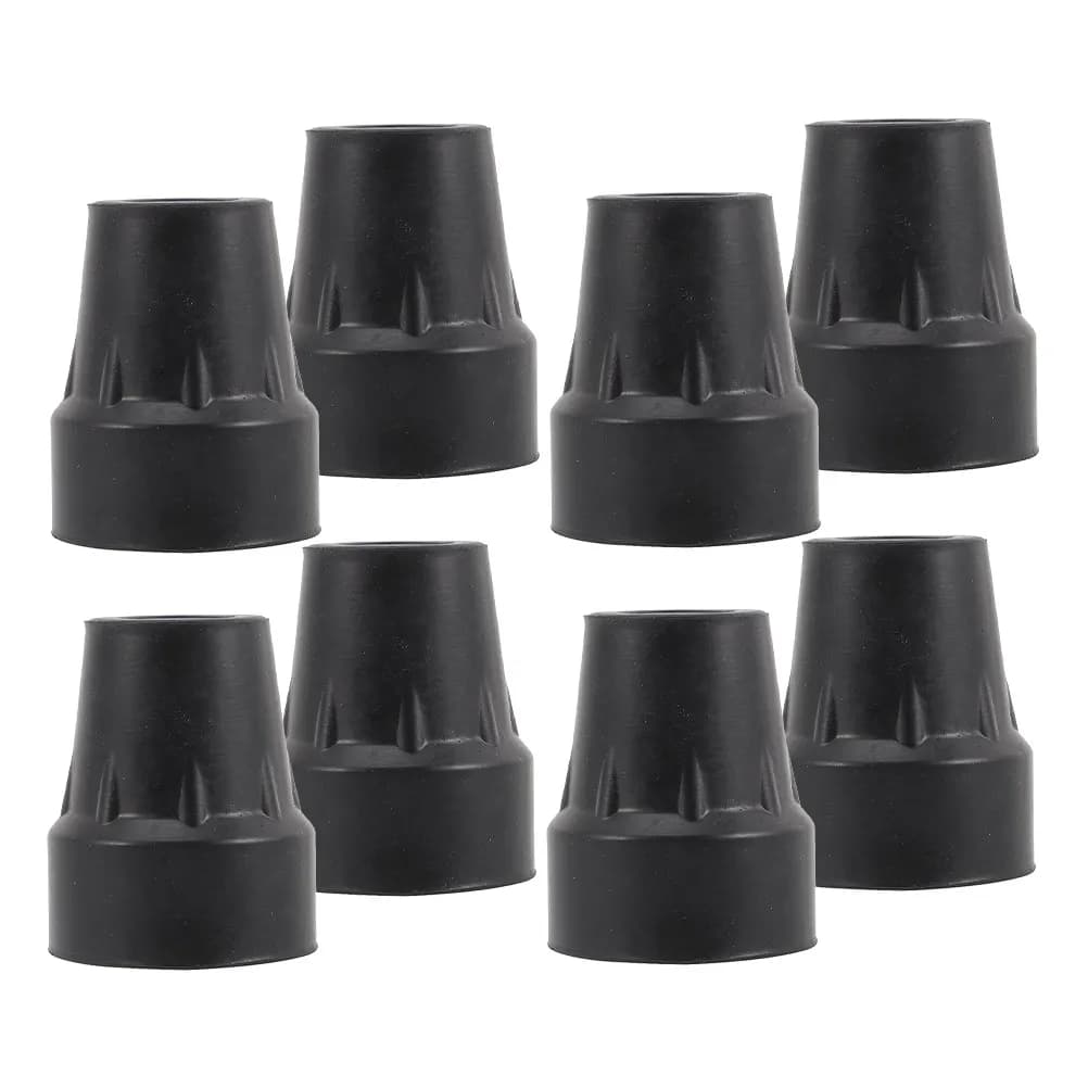 8Pcs Rubber Walking Stick Tips Anti-Slip Cane Ends Wear Resistant for Hiking Poles Trekking Sticks Outdoor Indoor Use Quiet