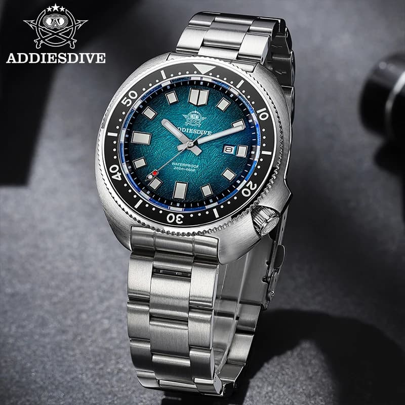 ADDIESDIVE Quartz watches for men Sapphire Glass Japan 2115 BGW9 Super Bright Luxury watch 200M Waterproof underwater watch AD2511