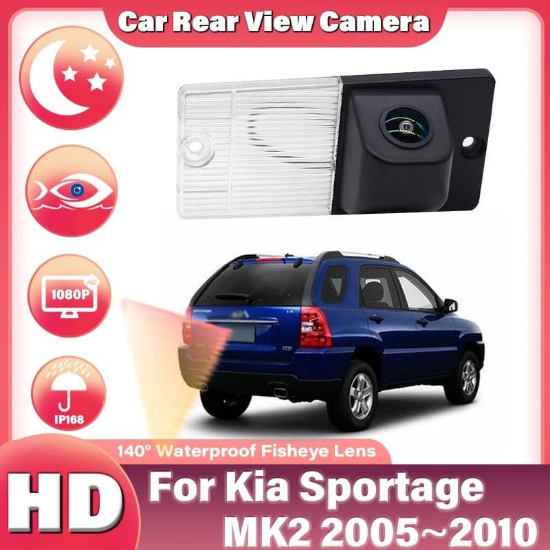 1080×720P Fisheye Telecamera grandangolare per retrovisione per Kia Sportage MK2 2005 2006 2007 2008 2009 2010 Accessori per parcheggio di backup per auto