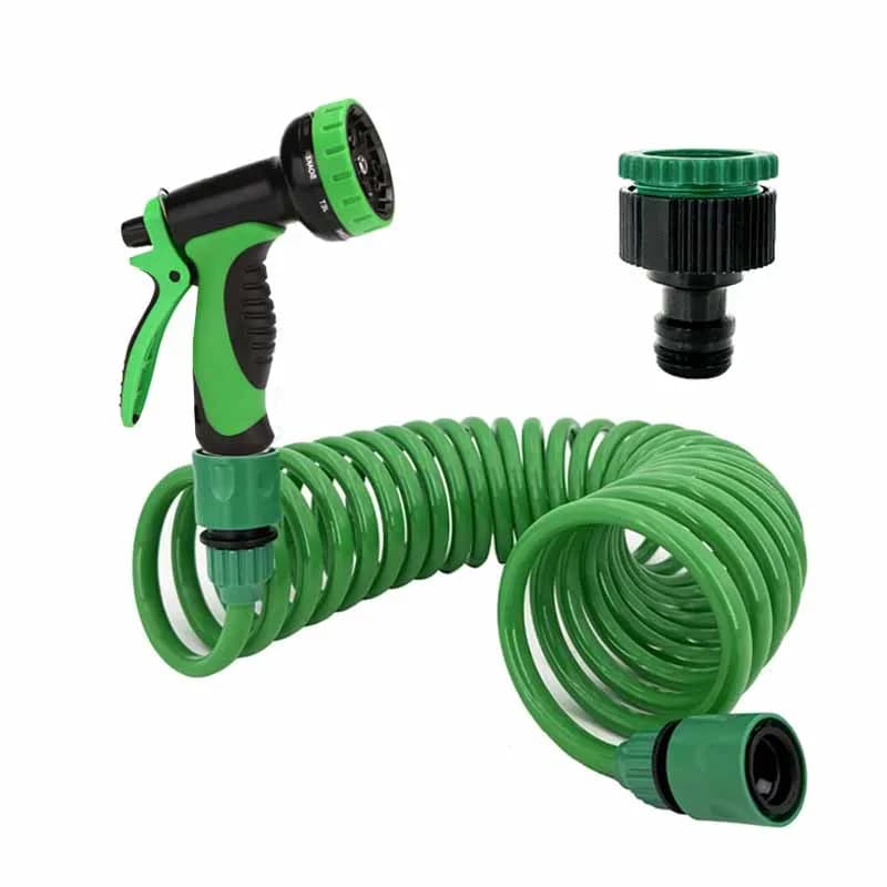 NEW 7.5M-30M Garden Irrigation Water Hose With Multifunctional Nozzle Car Wash Plastic Spring Pipe for Home Outdoor Watering