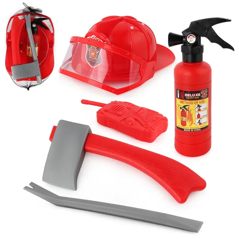 5 pezzi set di pistole ad acqua per fuoco all'aperto da spiaggia, tema fuoco per bambini, giocattolo da esterno, pistola ad acqua, giocattolo per l'educazione precoce dei bambini