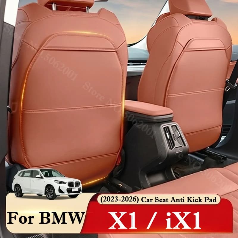 For BMW IX1 X1 U11 U12 2023-2026 Car Seat Back Protector Anti-Scratch Kick Mat Full Coverage Rear Seat Anti-Dirty Cover Parts