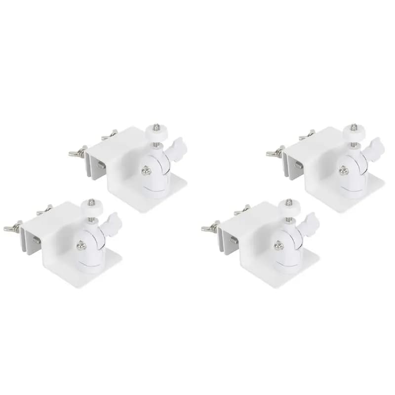 Confezione da 4 supporti per grondaia compatibili con il pannello solare Ring, 360 ° Supporto universale regolabile per grondaia con anello di fissaggio per Arlo, Eufy-A57X