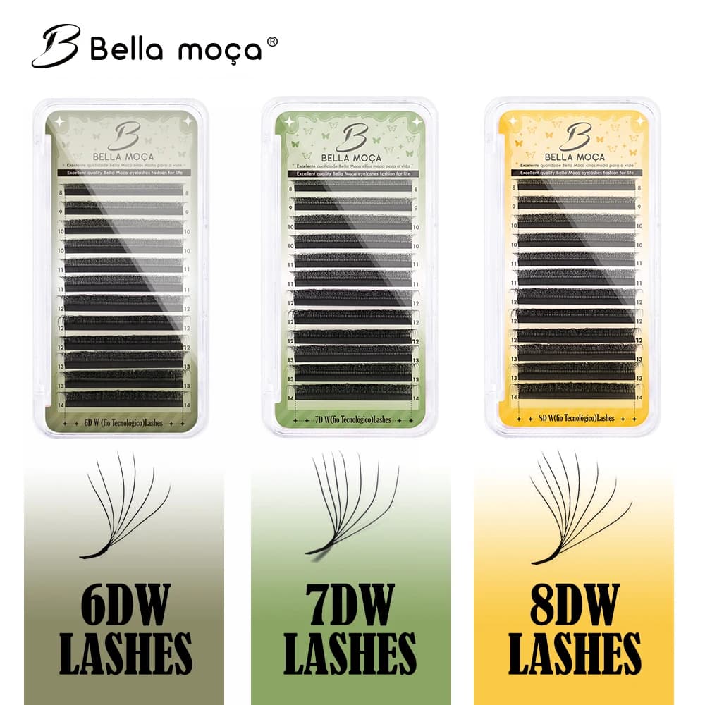 Bella moça 6D/7D/8D W Lash Extension Camellia Eyelash Super Soft Makeup Tools for Professional