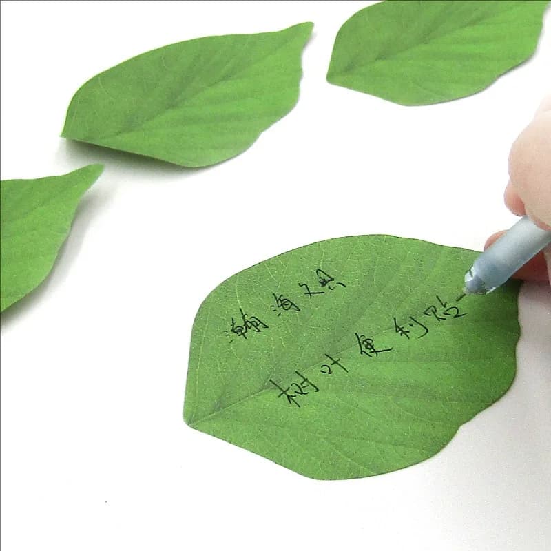 50 adesivi per note con foglie artificiali, adesivi segnalibro per notebook minimalisti, adesivi per informazioni creative