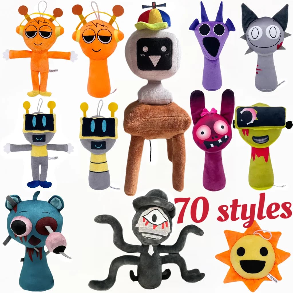 Peluche Sprunki 70styles, Bambola di Peluche Sprunki, Gioco Sprunki, Cartone Animato, Regali di Compleanno per Bambini, Bambole Imbottite, Regalo di Natale