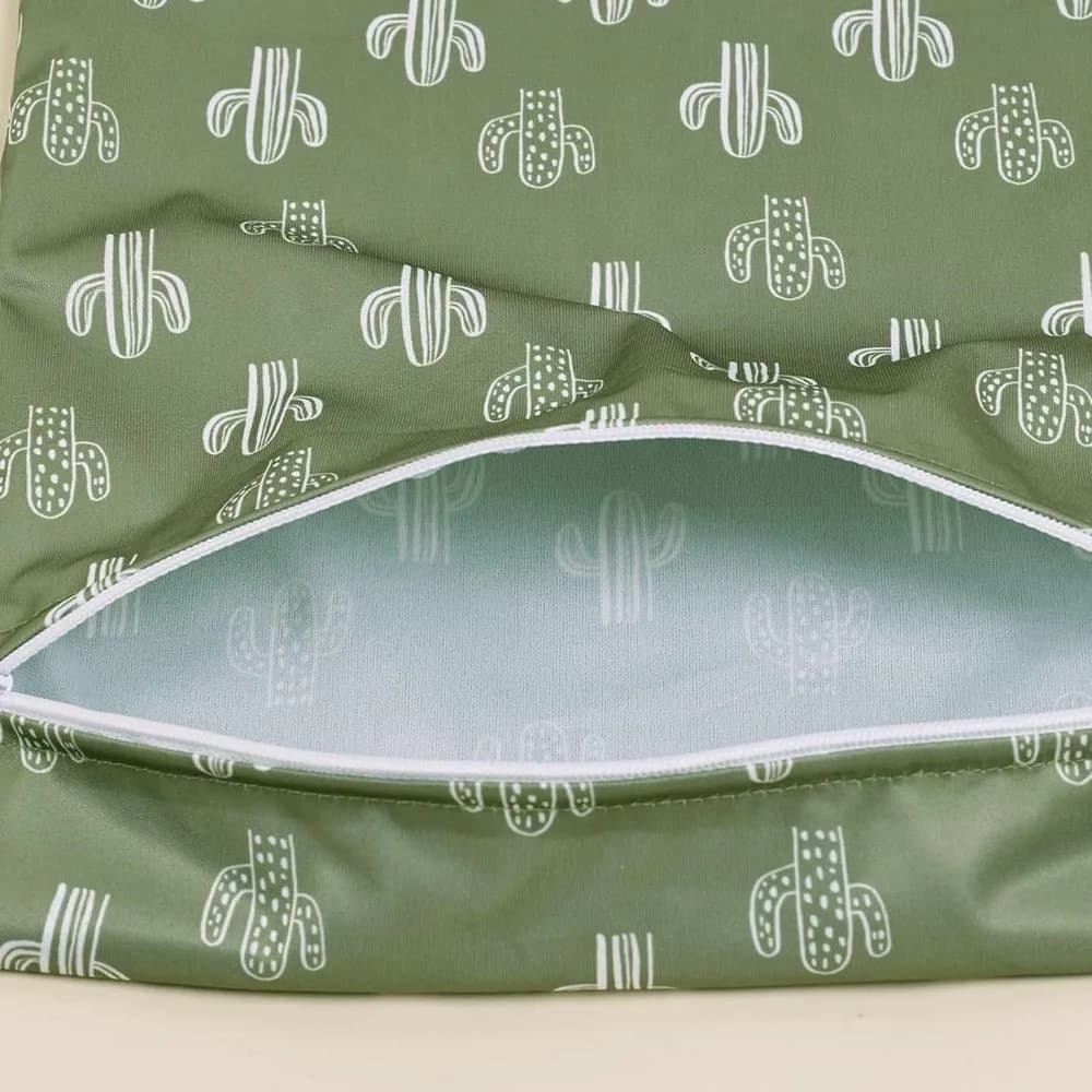 2pcs Reusable Printed Wet Dry Bag 10X14in Zipper Laundry Organizer Pouch Storage Bag Waterproof Nappy Diaper Bag for Beach