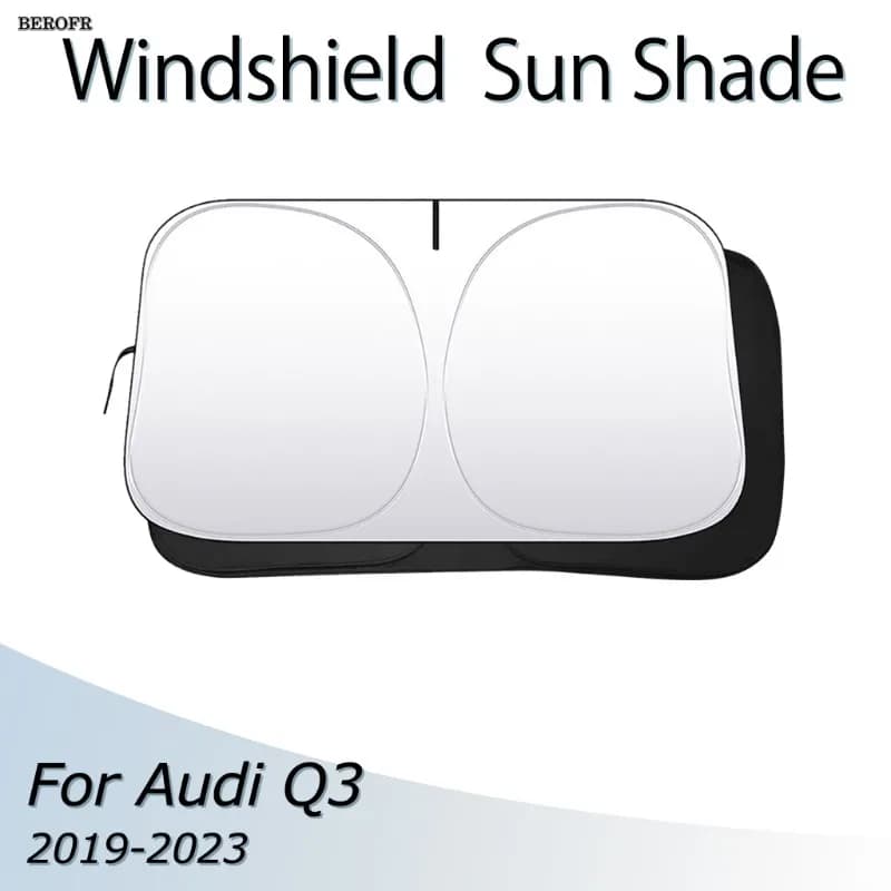 Car Windshield SunShade For Audi Q3 2019 2020 2021 2022 2023 Sun Shade Visor Foldable Anti-UV Protect Privacy Auto Accessories