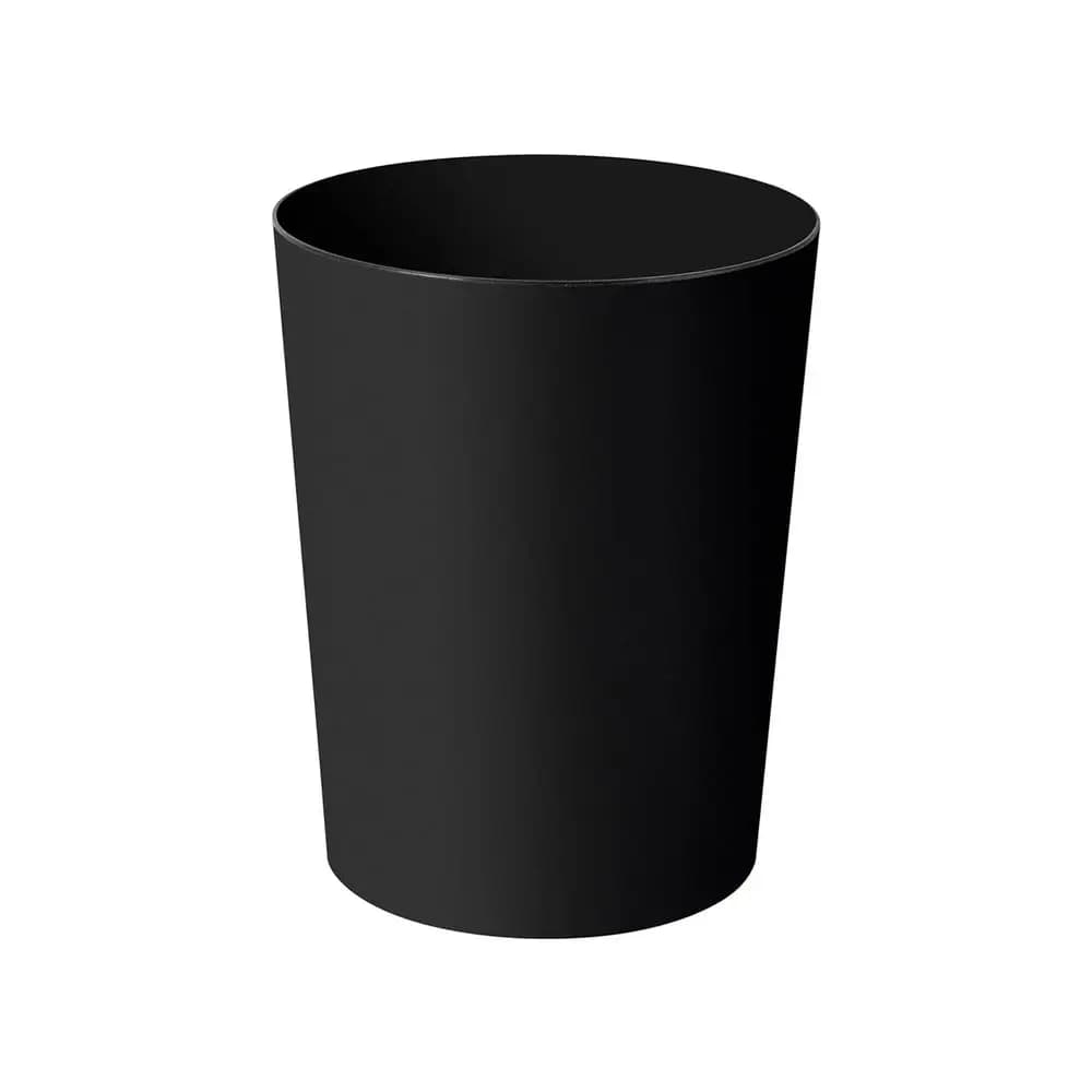 2.5 Gallon Plastic Waste Bin, Round Recycling Container for Home, Bathroom, Kitchen (Black, 1 Pack)