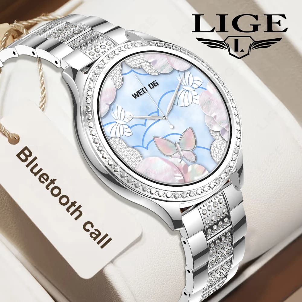LIGE 2026 New Smartwatch for Women, 1.32 Touch Screen Gift, Sporty Fitness Watch, Bluetooth Calls, Digital Woman Smartwatch