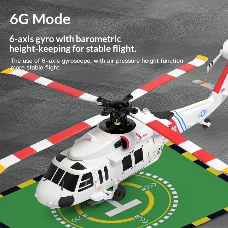 Elicottero RC WLtoys K270 Black Hawk, Modello Simulato con Posizionamento Ottico e Motore Brushless, Regalo per Bambini, Compleanno, Capodanno