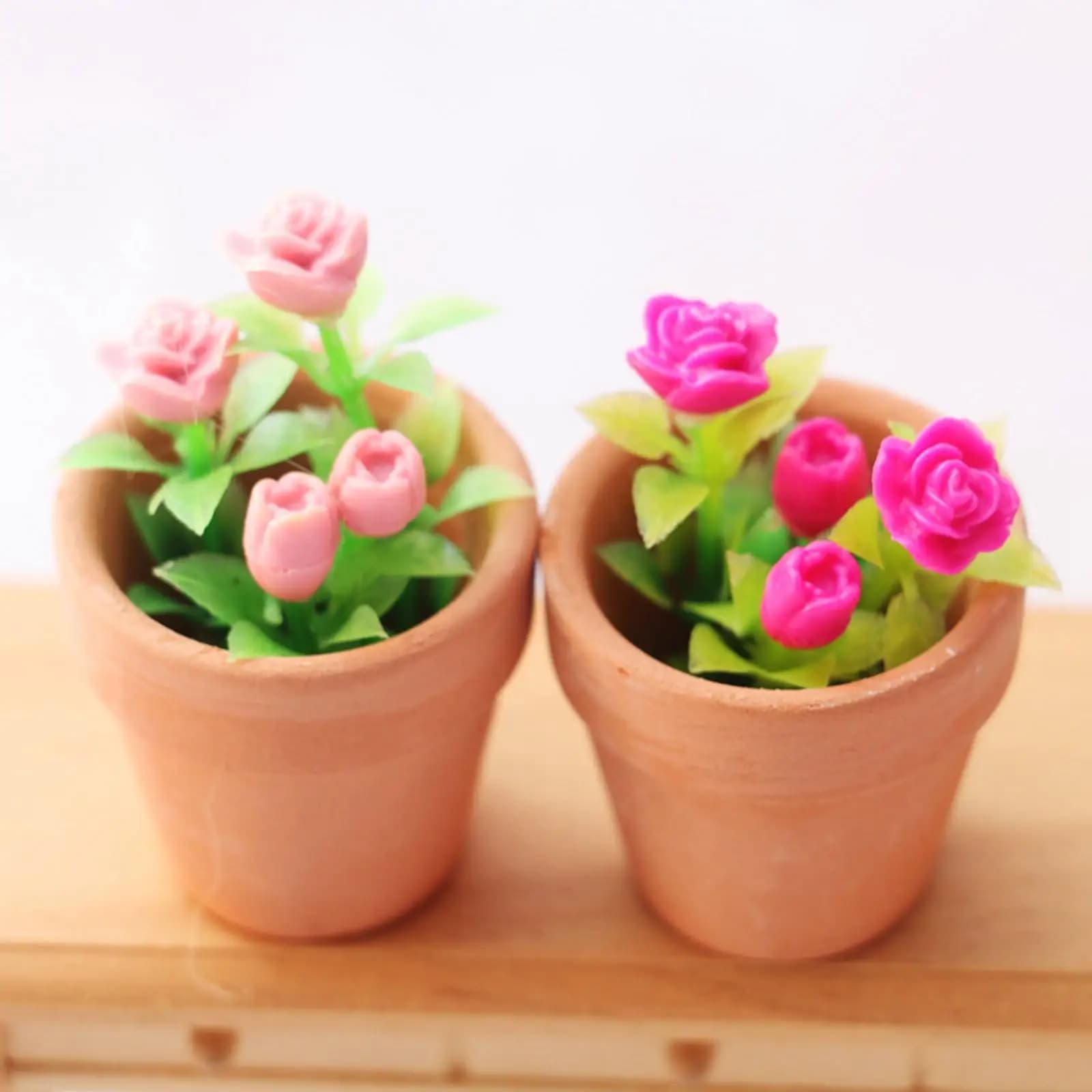 Dollhouse Garden Potted Plant Clay Miniature Tree Dollhouse Decoration 1 12 Scale for Children’s Play