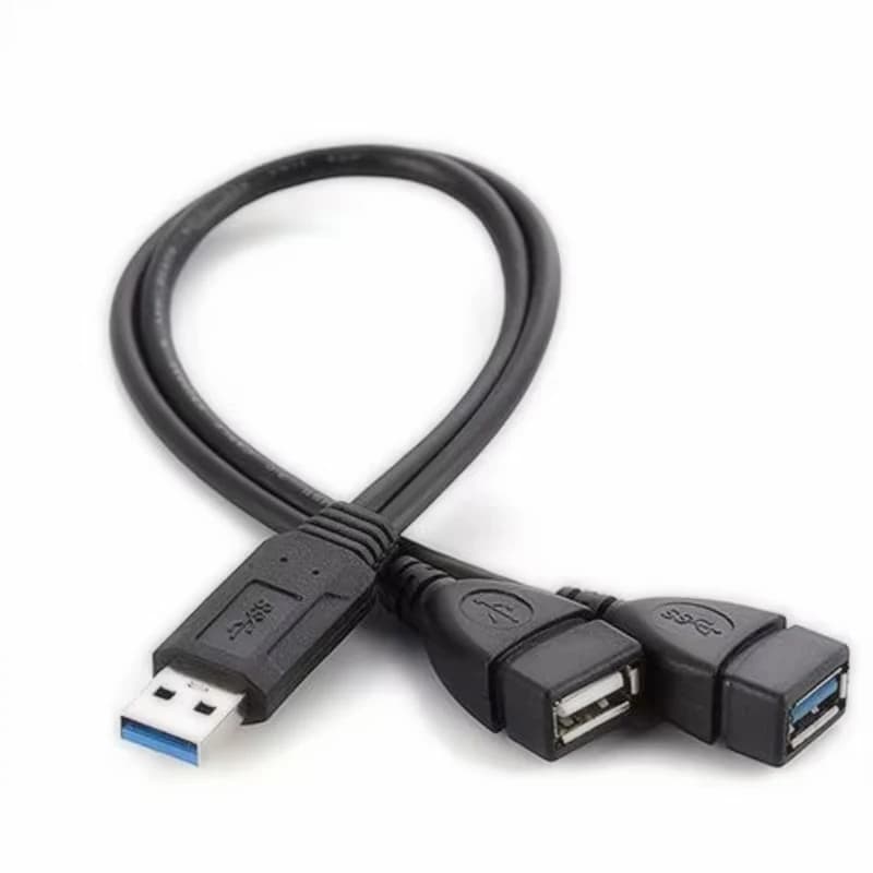USB 2.0 1 Maschio a 2 Doppio USB Femmina Dati HUB Adattatore di Alimentazione Y Splitter Cavo di Alimentazione di Ricarica USB Cavo di Prolunga Splitter USB