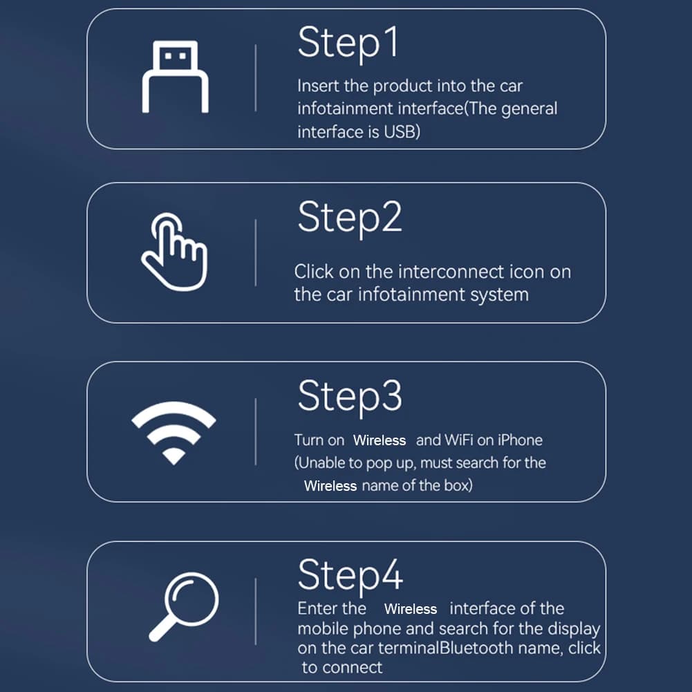 Adattatore Wireless CarPlay Android Auto, Box AI Intelligente Plug&Play, Box AI CarPlay BT WiFi per Auto con CarPlay/Android Auto Cablato