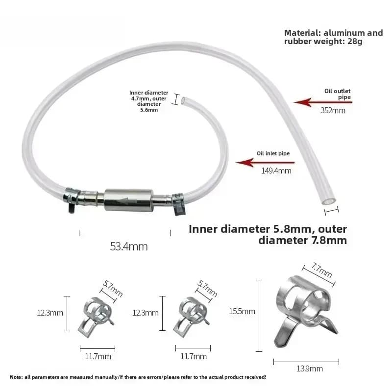 Set Valvola Tubo Frizione Idraulica per Auto e Moto, Accessori per Moto da Cross, Pompa per Cambio Olio, Tubo Sfiato Fluido
