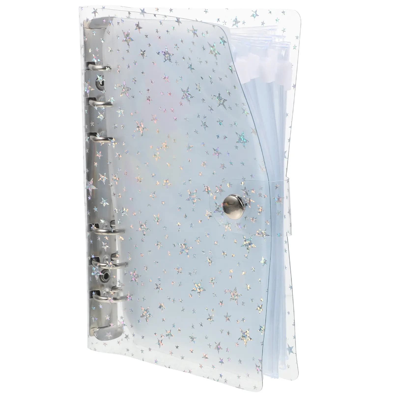 Set di 1 Agenda con Fogli Staccabili, Elegante Organizzatore di Contanti con Chiusura a Penna, Porta Carte e Coupon, Pianificatore per Risparmiare
