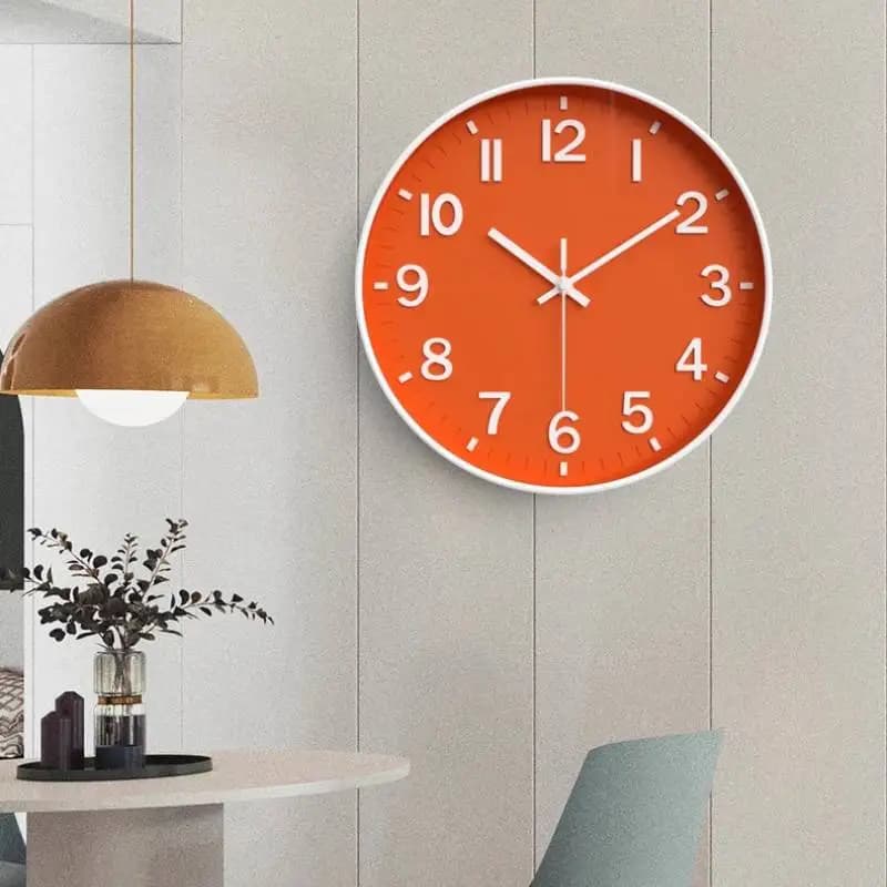 Cheap Modern Red Wall Watch Quiet Decoration Design Luxury Wall Watch Living Room Bedroom Orologio Da Parete Decor Items Home