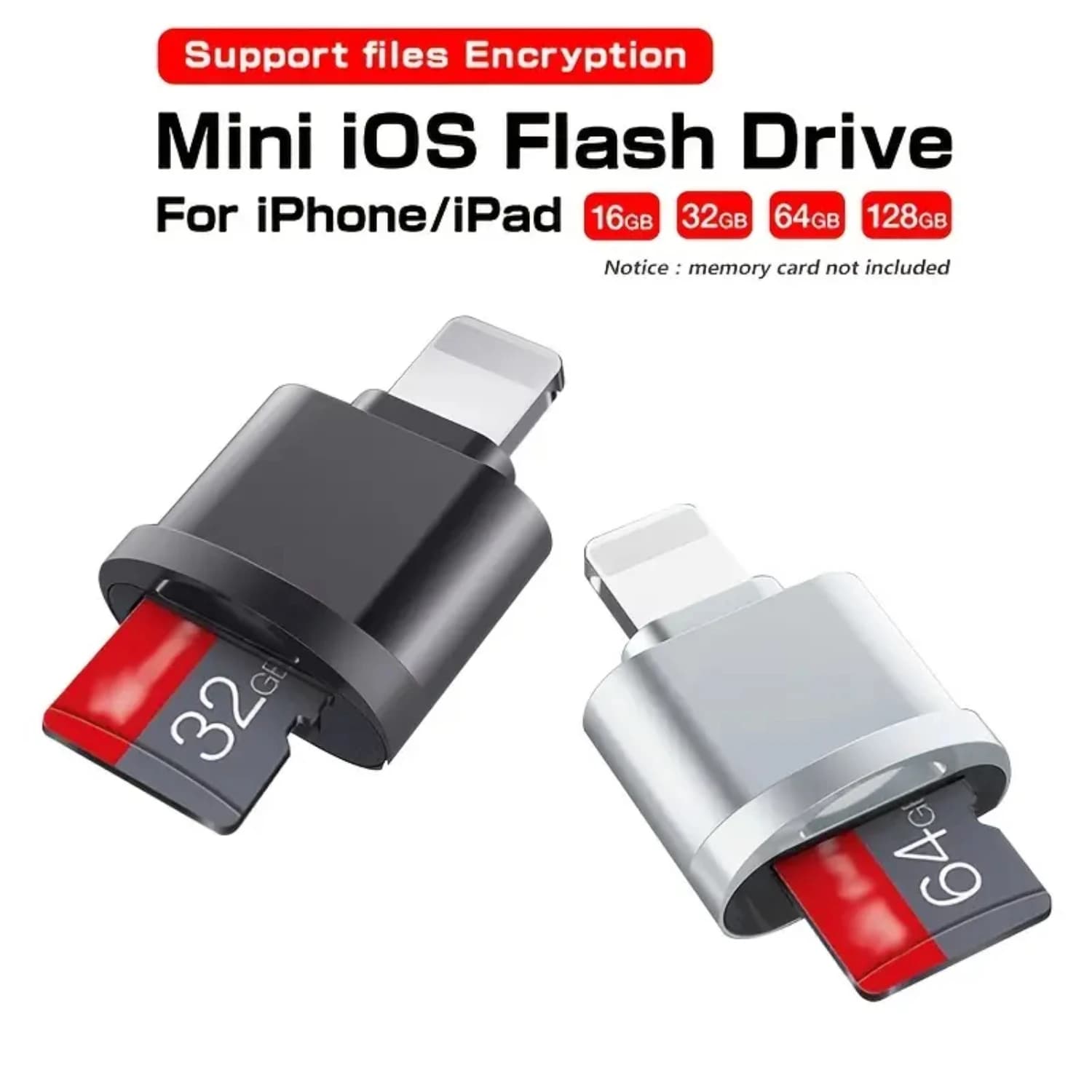 Lettore di schede Lettore di schede OTG Convertitore di schede di memoria Micro SD/TF adatto per IPhone IPad