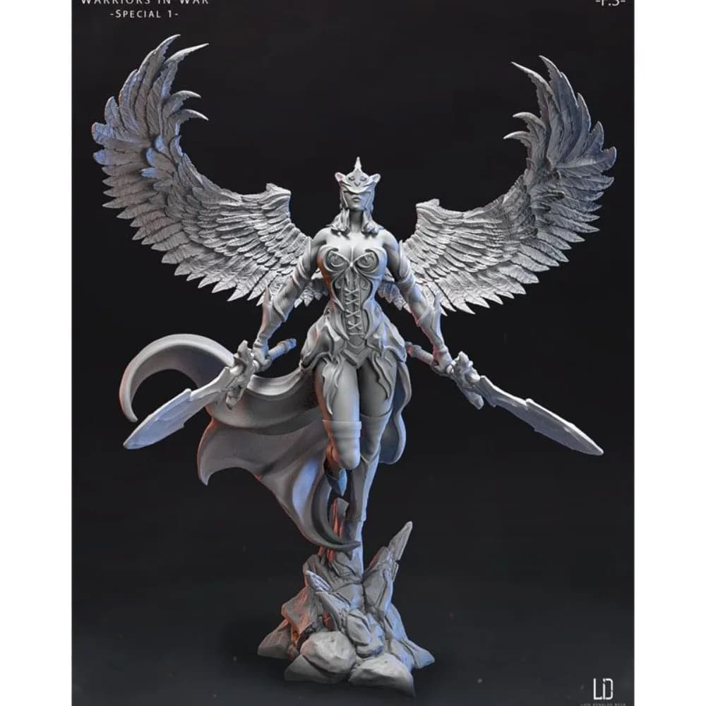 100mm Lotta Angelo Dea Valkyrja Gioco da tavolo Soldato Pezzi degli scacchi Resina 3D Colorazione Figurine Pittura fai da te Miniature