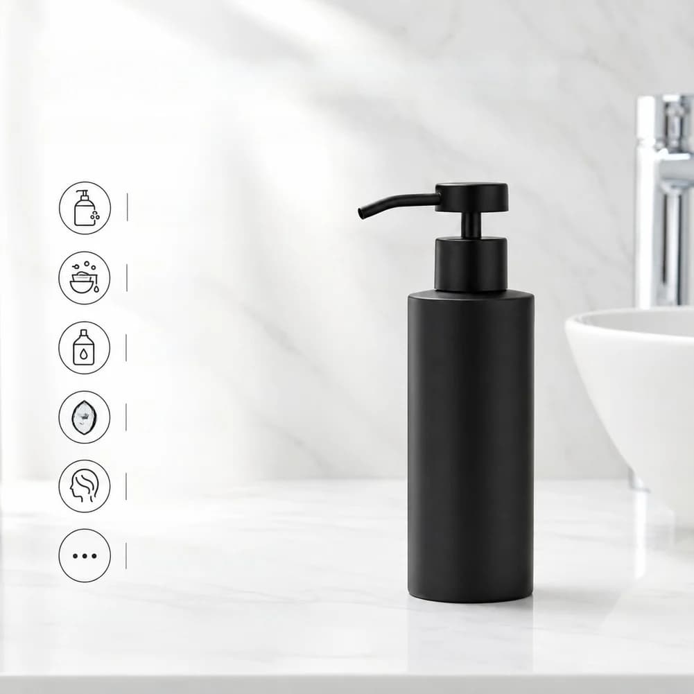 300ml Stainless Steel Soap Dispenser Pump for Daily Use in For Shower Bathroom Kitchen With Consistent Dispensing