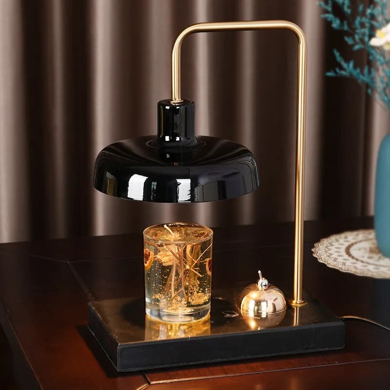Nordic Aromatherapy Melting Wax Table Lamps European Style Marble Melting Candle Bedroom Bedside Study Cafe Incense Desk Lights