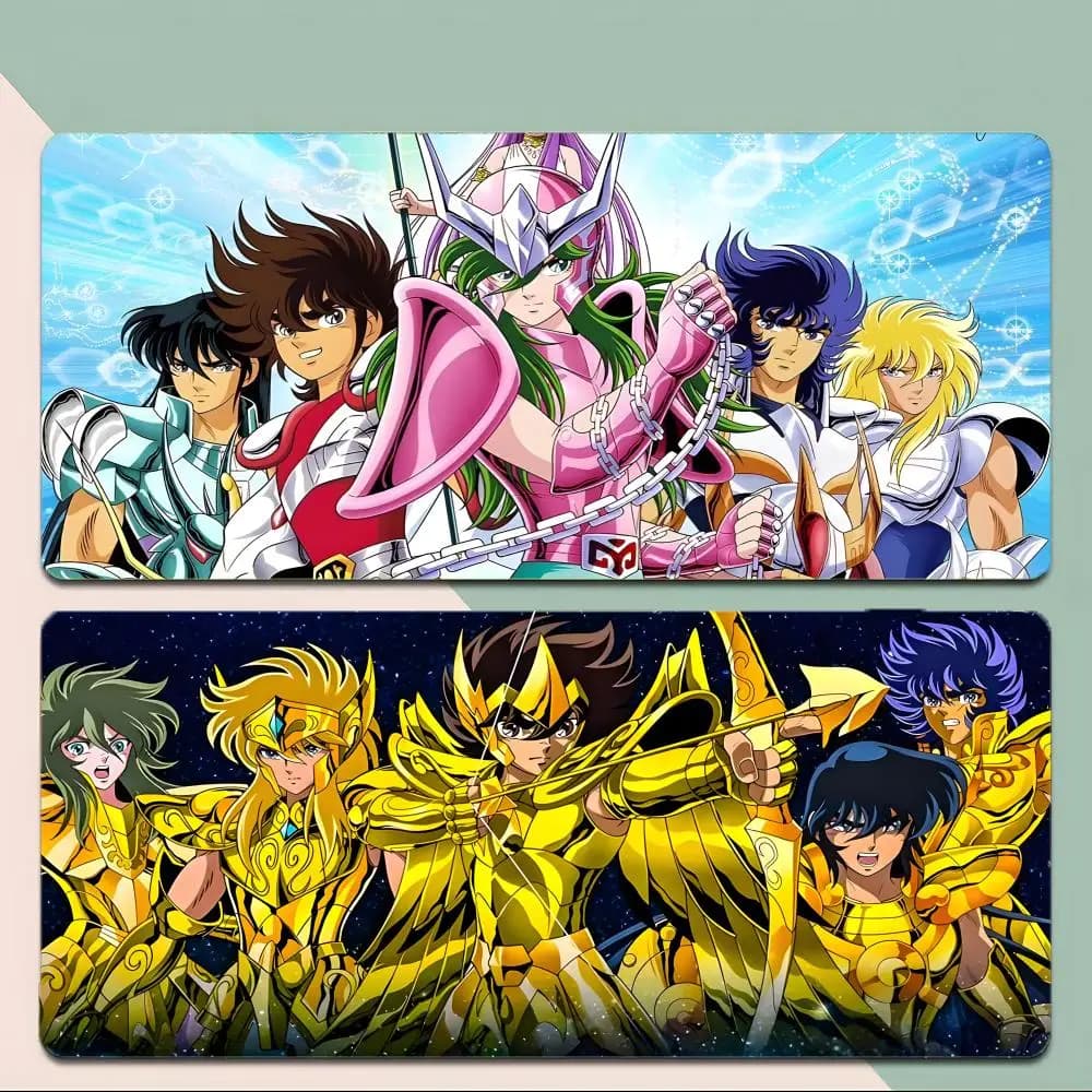 Passionate Saint-s Seiya Mouse Pad con bordo cucito spesso, tappetino per mouse da gioco grande e antiscivolo