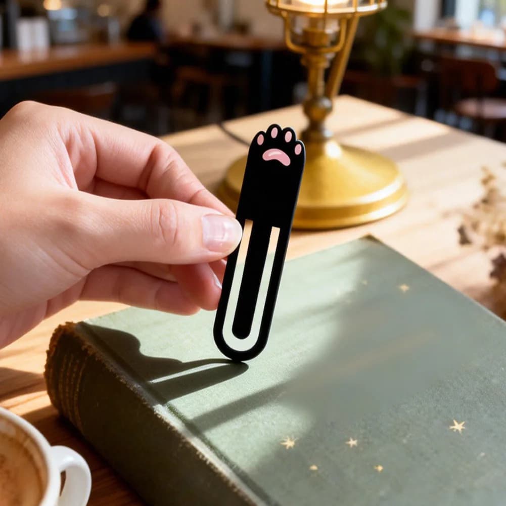 Segnalibri creativi in acrilico a forma di cartone animato, clip per la lettura, etichette per libri, per agenda, per decorazioni di quaderni