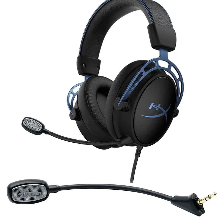 Blue IcePoP microphone boom for Kingston HyperX Cloud Alpha, Alpha S, Cloud Mix Detachable microphone with 3.5 mm noise cancellation