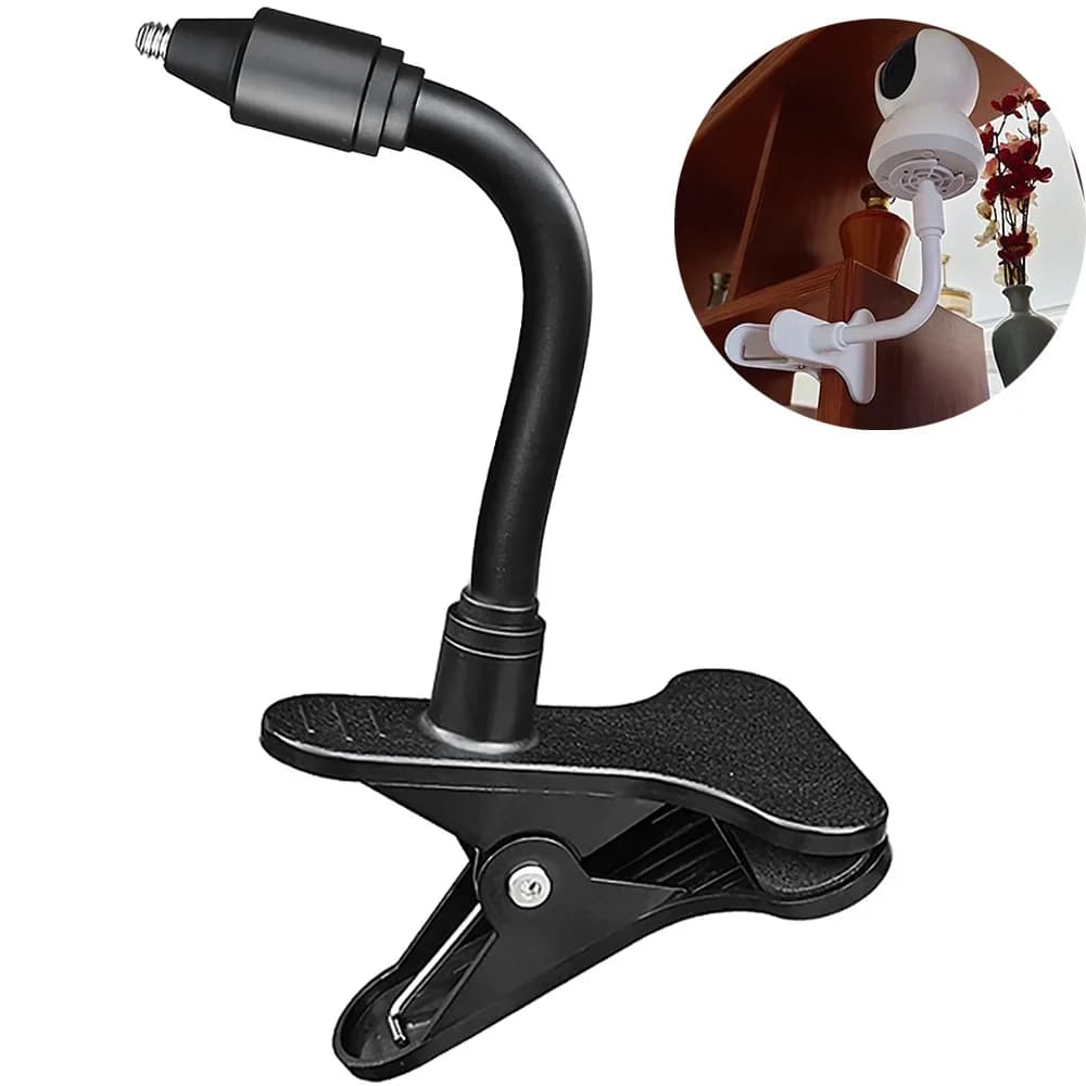 Supporto universale pieghevole per baby monitor Supporto per fotocamera per bambini senza punzonatura Base per clip Staffa per telecamera IP Supporto per telecamera CCTV con colla
