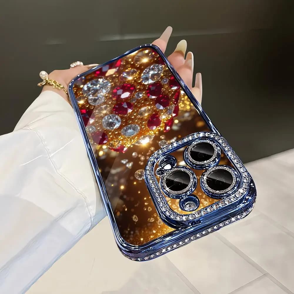 Super attraente! Nuova Squisita Cover per Telefono in Cristallo Multistile Elettroplaccata per iPhone 17, 16, 15, 14, 13, 12 Pro Plus
