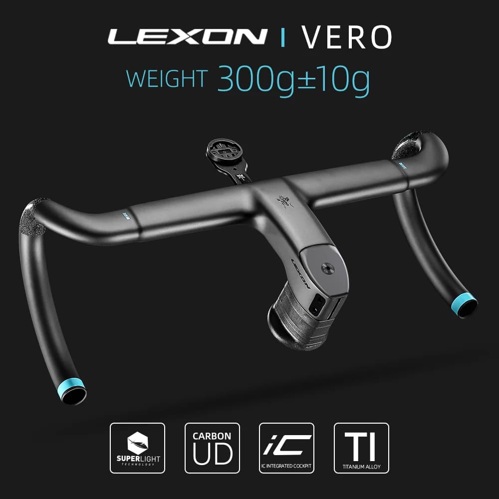 LEXON VERO Manubrio da strada in carbonio integrato super leggero Cavo interno completo Manubrio per bici da strada Parti di ciclismo per barra da corsa