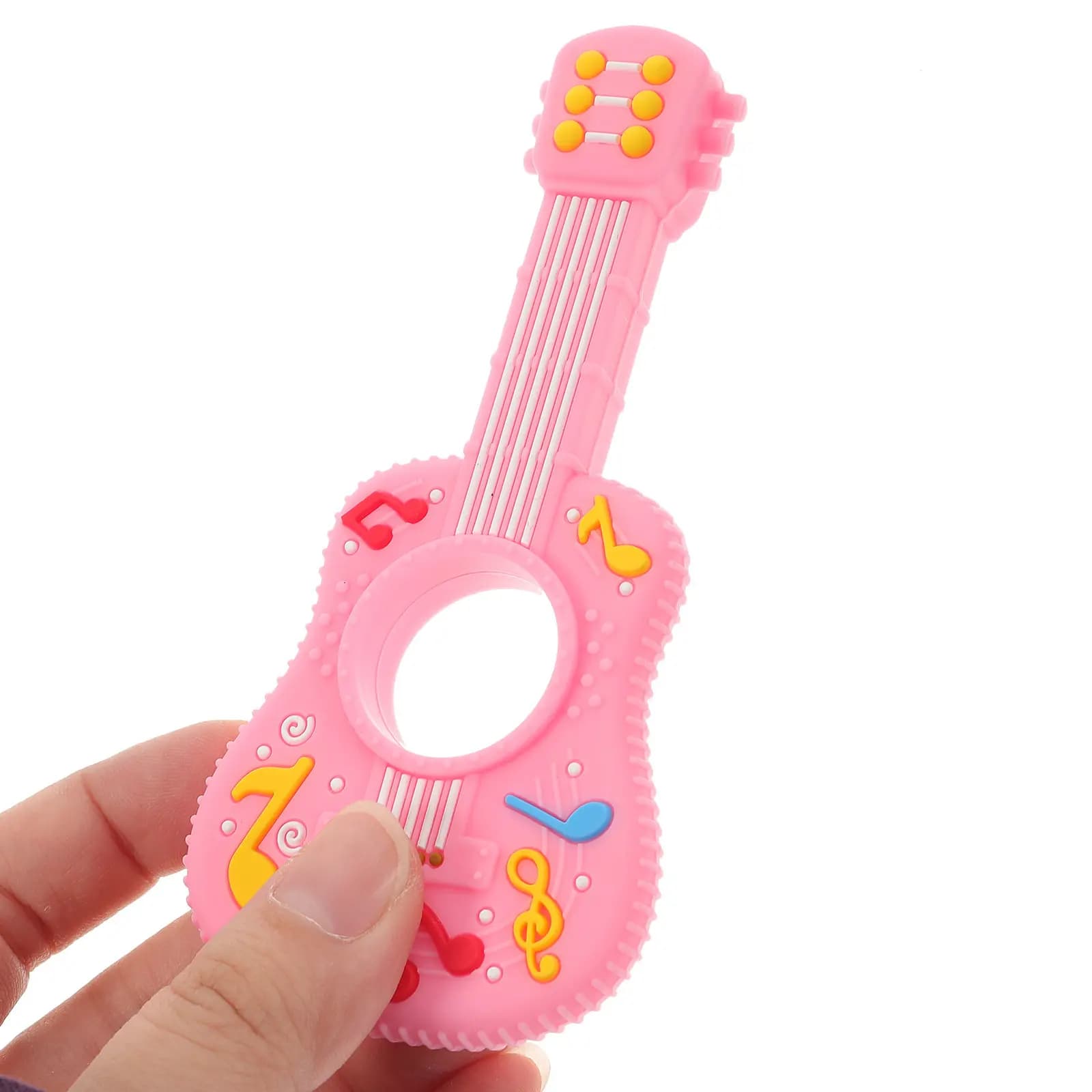 2 Pezzi Massaggiagengive per Neonati in Silicone a Forma di Chitarra, Ausilio per la Masticazione per Alleviare il Dolore delle Gengive, Sollievo Molare e Sviluppo Sensoriale della Dentizione
