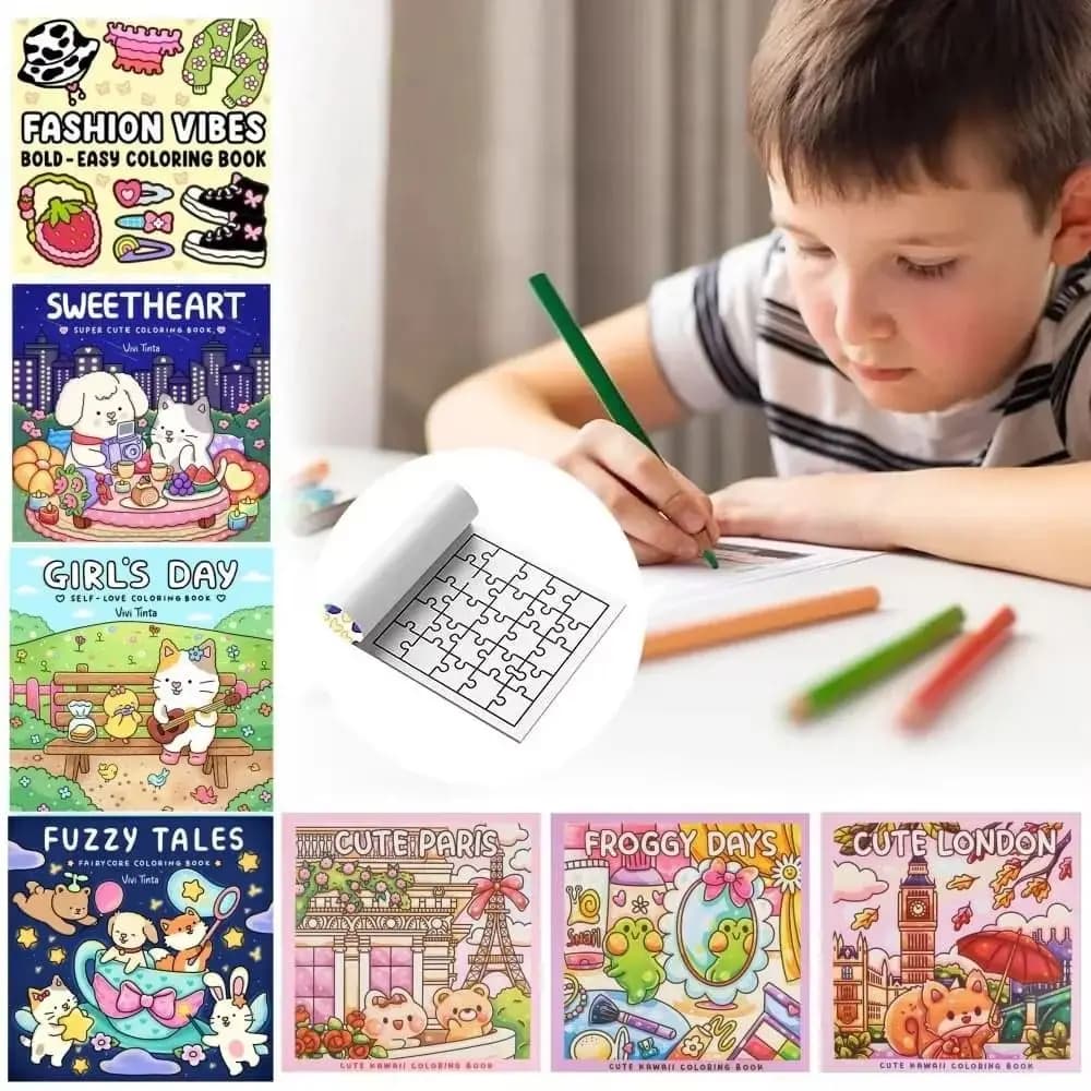 Froggy Days Cartoon Coloring Book Fuzzy Tales Early Education Graffiti Copy Sketch Book Enlightenment Charming Frog