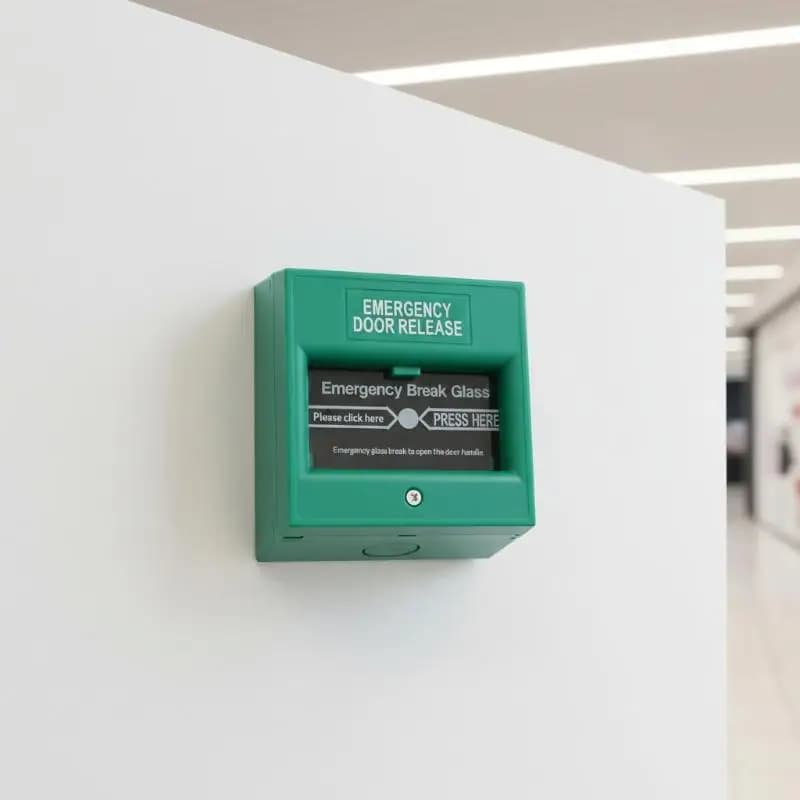 Pulsante di uscita antipanico con interruttore a rotura di vetro per allarme antincendio, accessorio per fuga di emergenza in hotel, ufficio, appartamento