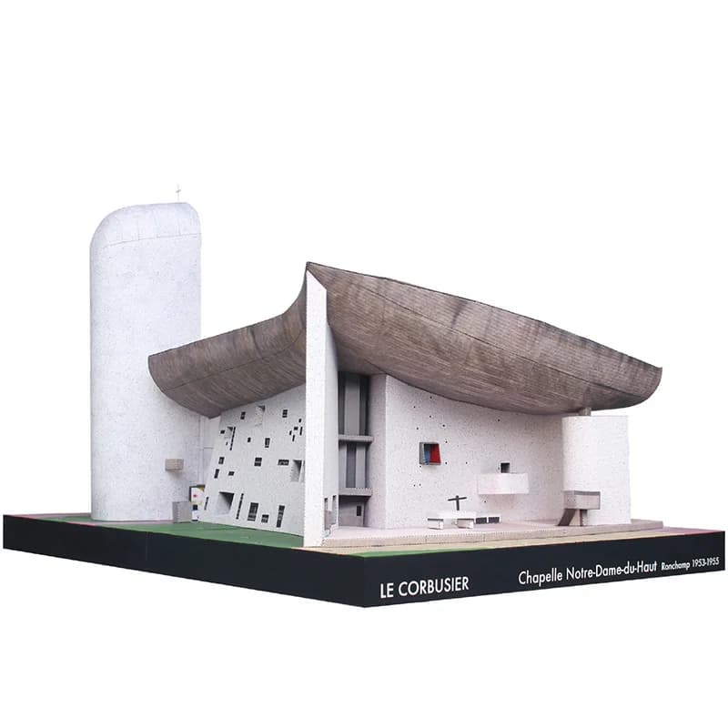 France La Chapelle De Ronchamp 3D Paper Model House Papercraft DIY Art Origami Building Teens Adult Handmade Craft Toys QD-145