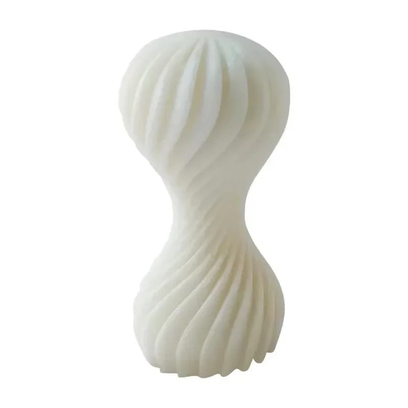 Stampo per Candele Geometriche Rotonde a Onda (1/2 Pezzi) - Stampo per Sapone Fatto in Casa, Ornamenti in Gesso Fai da Te