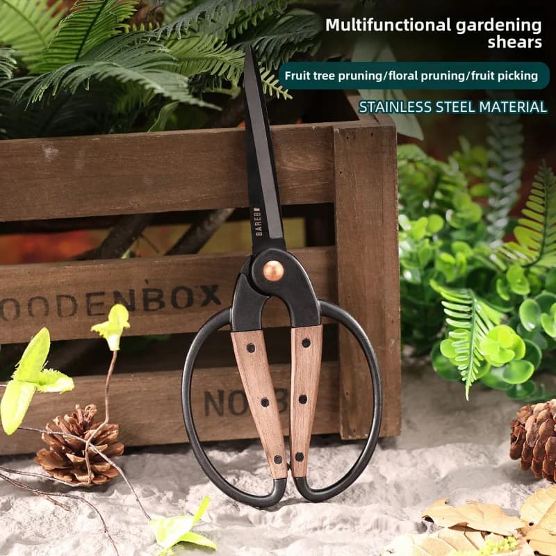 Garden Scissors Vintage Style Stainless Steel Resistant for Gardening and Landscape, Finish Annerita