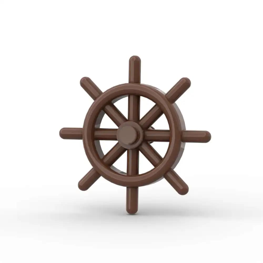MOC 1PCS Parte Mattoni 4790 Ruota di Nave della Barca Building Blocks Veicolo di Navigazione Timone Sterzo Particelle Giocattoli Di Compleanno Regali Per Bambini