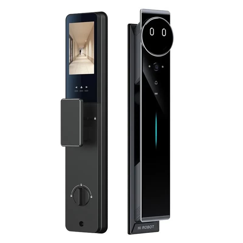 Serratura Intelligente AI con Monitoraggio da Smartphone, Blocco Elettronico per Esterni con Impronta Digitale e Password, Supporto per Uso Domestico